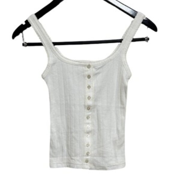 NWOT Free People Intimately End Game Pointelle Tank in Sugar Swizzle - Size XS - Picture 6 of 9